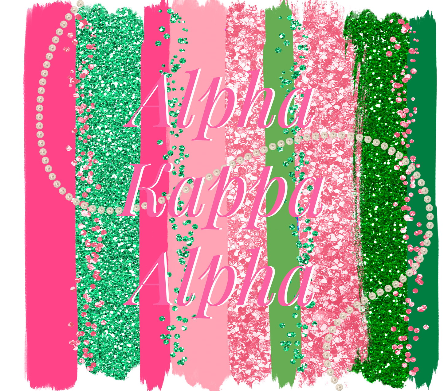 AKA Pink & Green Stripes