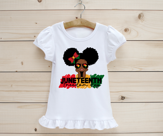 Juneteenth: Little Girl Afro Puffs & Shades