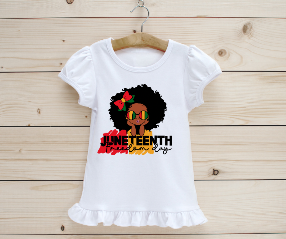 Juneteenth: Little Girl Afro & Shades