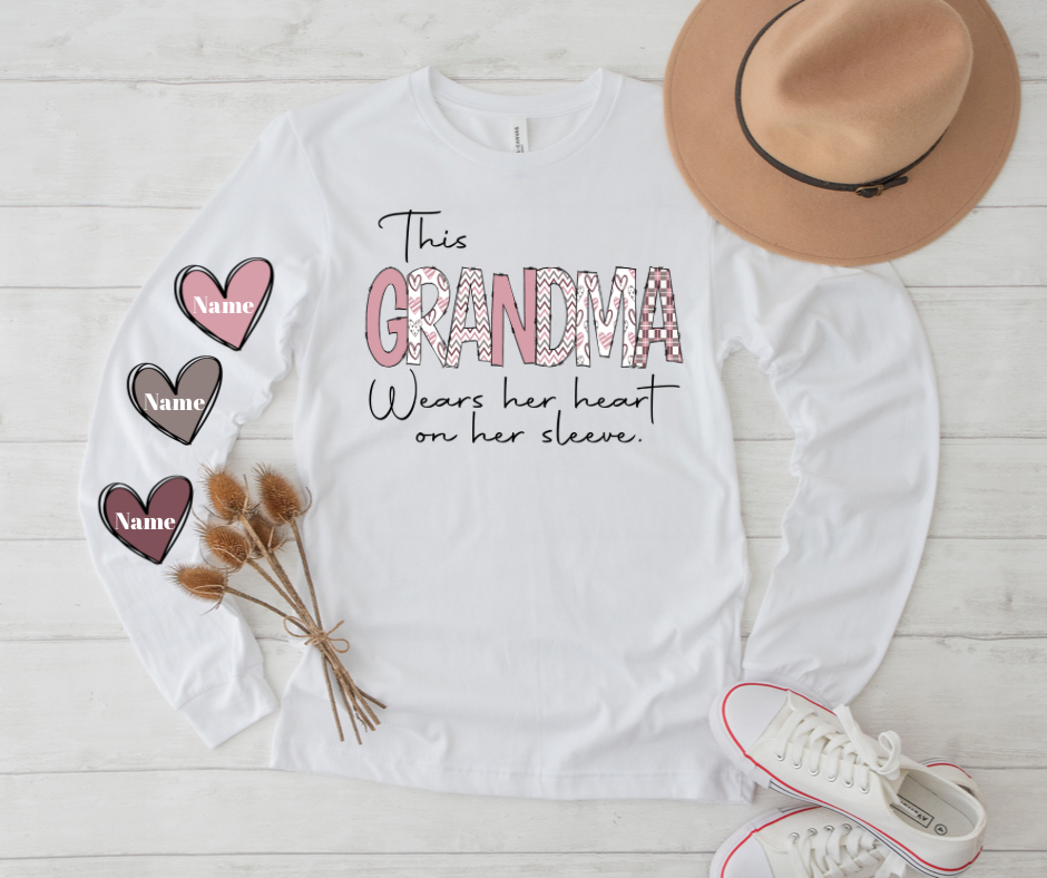 This GRANDMA wears her heart on her sleeve